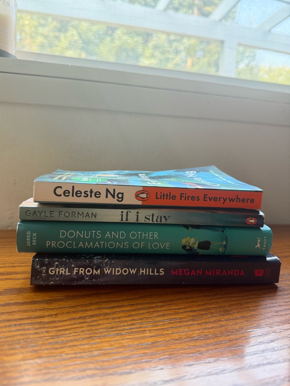 Stack of Four Young Adult Paperback Books - including Little Fires Everywhere